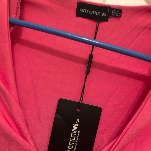 Hot pink tie front dress - Picture 3 of 3